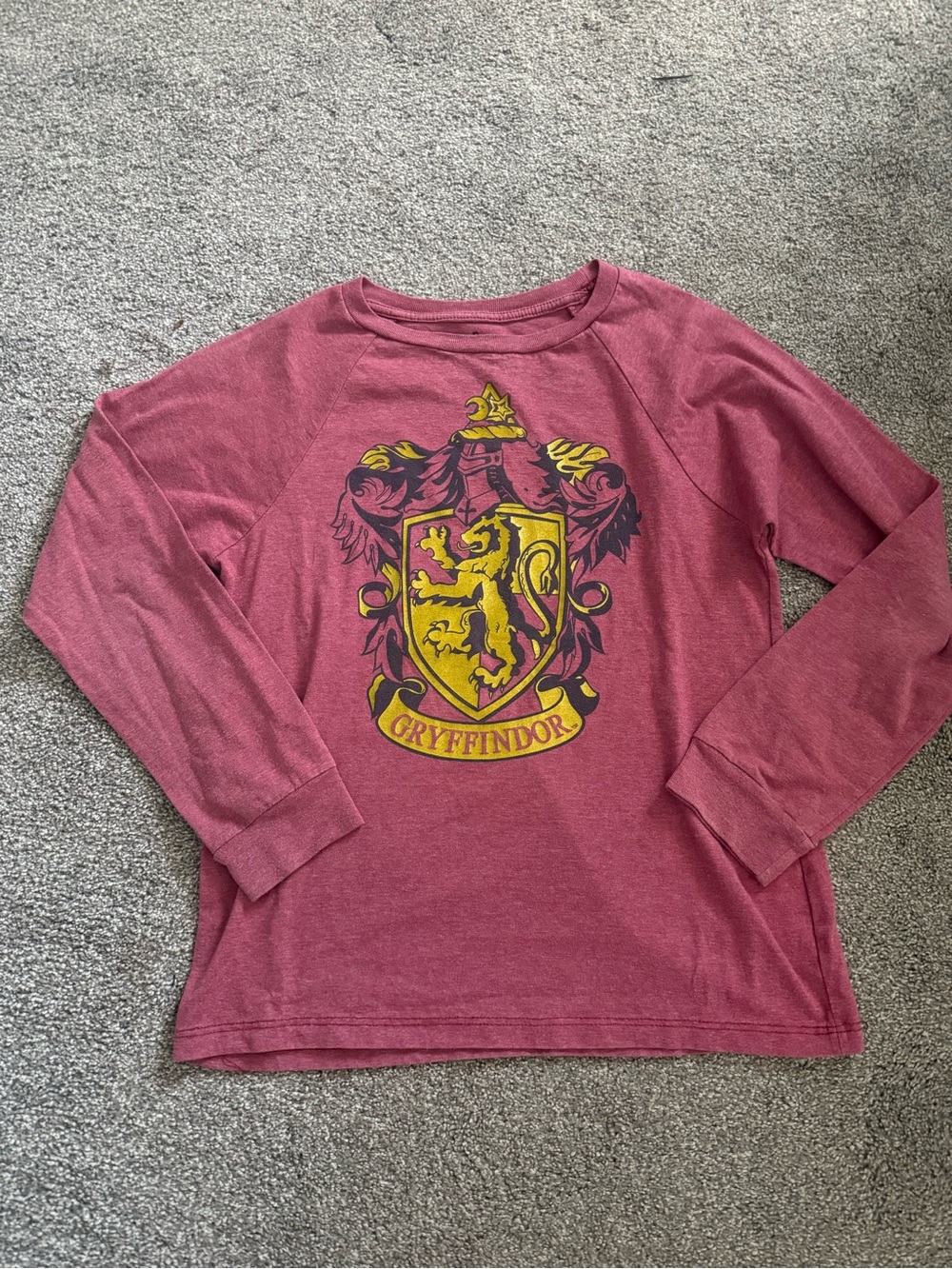 Harry Potter Gryffindor Logo Long Sleeve Top Sz M(8)